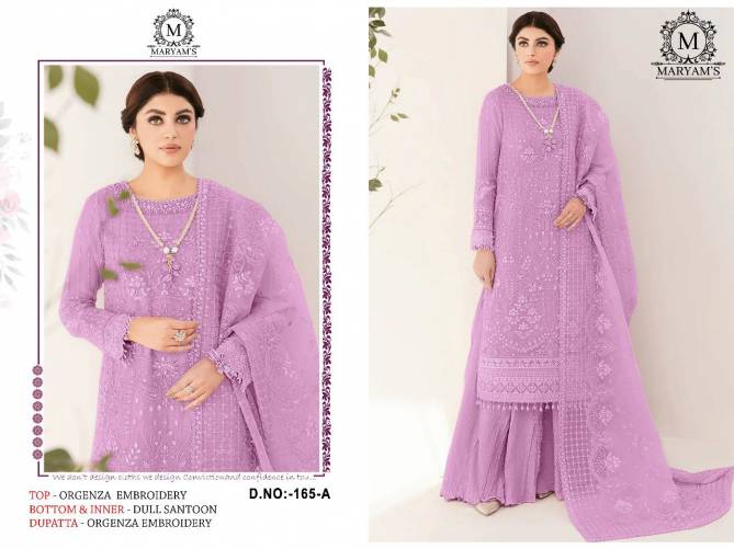 Maryams 165 Heavy Organza Embroidery Pakistani Salwar Suits Wholesalers In Delhi
